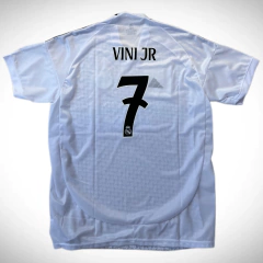 Camiseta Adidas del Real Madrid Titular Vinícius Júnior Sponsor HP 2024/25