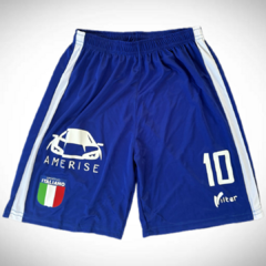 Short Micro Fibra Vinilo Vilter de Sportivo Italiano Azul Número 10 Recorte Blanco - comprar online