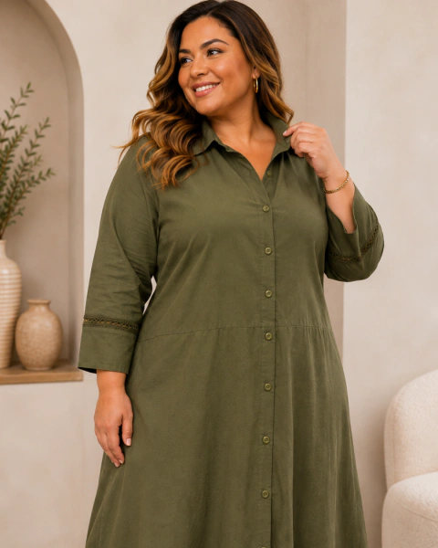VESTIDO CHEMISIER PLUS