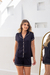 PIJAMA AMERICANO PRETO E BEGE - comprar online