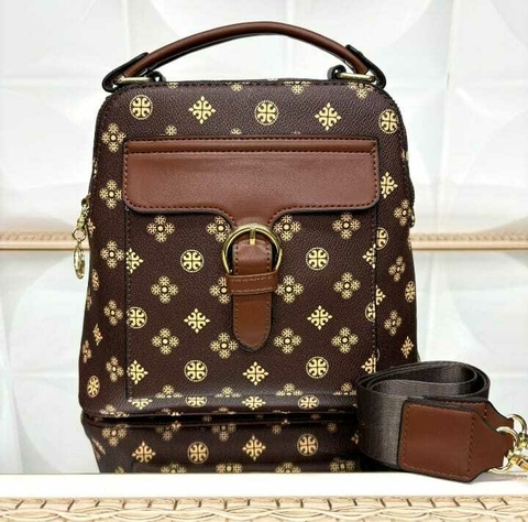Mochila Diana- Marrom com Bege