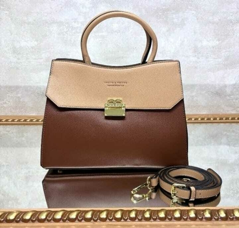 Bolsa Seraphine- Marrom com Bege