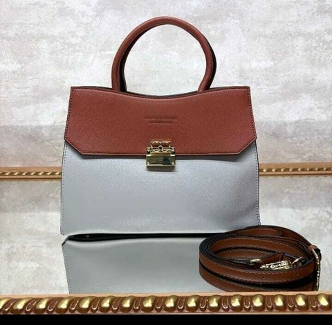 Bolsa Seraphine- Branco com Marrom