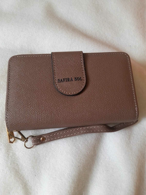 Carteira Laís- Bege Nescau