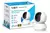 Cámara IP Tapo C210 de TP-Link, con diseño compacto y capacidad de movimiento panorámico e inclinación, presentada en su empaque.