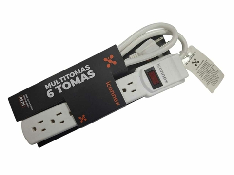 MULTITOMA 1.3M 14 AWG 6 TOMAS - ICONNEX - comprar en línea