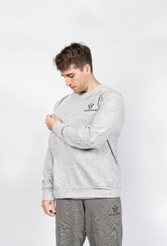 Buzo Elastizado Cuello Redondo Gris Claro - Smart Bee