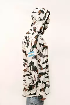 Remera Técnica Uv Capucha Y Tapaboca Animal Blanco - tienda online