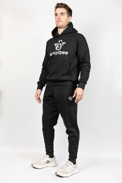 Buzo Canguro Estampado SmartBee Negro