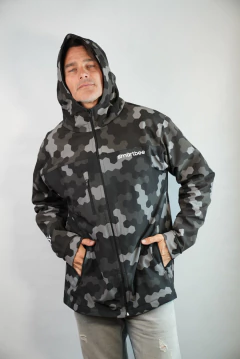 Campera Impermeable Con Capucha Panal - comprar online