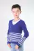 Blusa Infantil Gola V Listrada Masculina