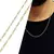 Corrente Fígaro 3x1 Dourada Aço 4mm 60cm - comprar online