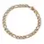 Pulseira Fígaro 3x1 Dourada Aço 12mm 22cm