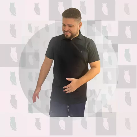 Camisa Polo em Suedine - OwlBoy Store
