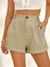 Shorts de talle alto bajo de doblez en internet