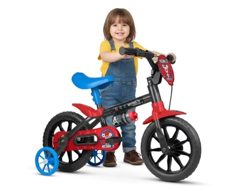 Bicicleta infantil masculino Mechanic Aro 12 NATHOR rodinhas