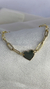 PULSEIRA CORAÇÃO CHAPADO + CARTIE OURO - comprar online