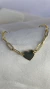 PULSEIRA CORAÇÃO CHAPADO + CARTIE OURO - comprar online