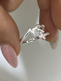 ANILLO VIDA Y CRUZ CUBIC (IMPORTADO) REGULABLE - comprar online
