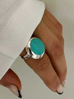 Anillo piedra turquesa