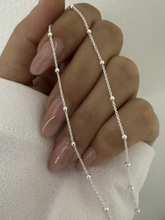 Cadena forcet y bolita 1x1 40cm - comprar online
