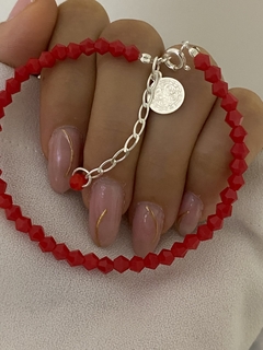 Pulsera cristal san Benito 17cm+3 modelo 1
