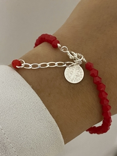Pulsera cristal san Benito 17cm+3 modelo 1 - comprar online