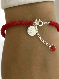 Pulsera cristal san Benito 17cm+3 modelo 1 en internet