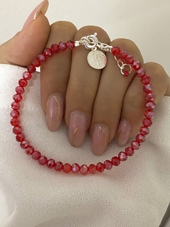 Pulsera cristal san Benito 17cm+3 modelo 2
