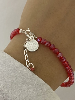 Pulsera cristal san Benito 17cm+3 modelo 2 - comprar online