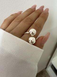 Anillo doble bolita (10x10) - comprar online