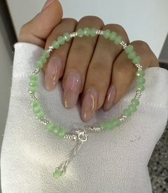 Pulsera crista verde 3x4 (18+3) - comprar online