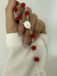Denario medalla milagrosa cristal rojo 55cm - comprar online