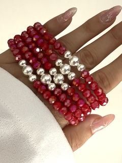 Pulsera cristal tornasol 6mm y 3 bolitas - comprar online