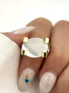 Anillo modelo 1328 nacar oval - Vogamayorista