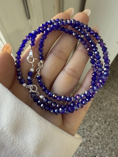 Pulsera cristal azul tornasol con cierre - comprar online