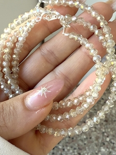 Pulsera cristal dorado tornasol con cierre - comprar online