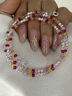 Choker modelo 61 (cristal 5x2 bolitas) - comprar online