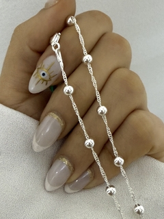 Cadena Singapur y bolitas gruesas 4mm en internet