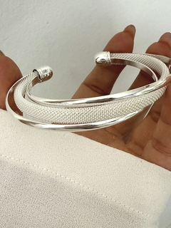 Esclava triple Acero blanco - comprar online