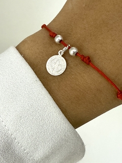 Pulsera hilo rojo 7 nudos y san Benito - comprar online