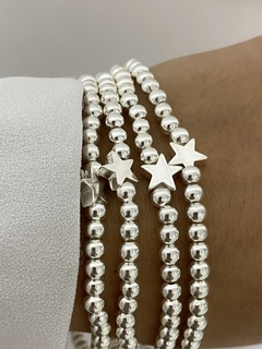 Pulsera modelo 17 bolitas 4mm y estrella (c/cierre) en internet