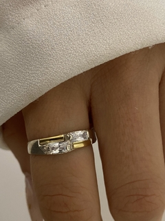 Anillo cubic Rectangular doble (colores surtidos) en internet