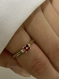 Imagen de Anillo flor chica cubic