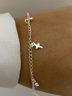 Pulsera Cruz cubic modelo 31 AB (18cm) - comprar online