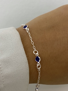 Pulsera modelo 32 azul (18cm) AB - comprar online