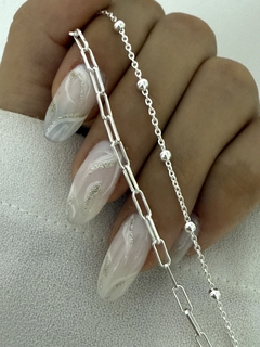 Pulsera doble modelo 148 importada 17cm+3 doble - comprar online