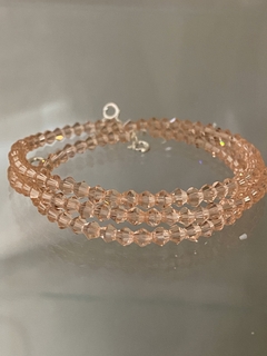 Pulsera cristal rosa (Con Cierre)
