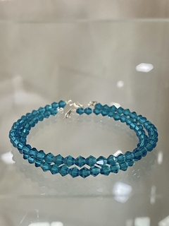 Pulsera cristal turquesa (Con Cierre)