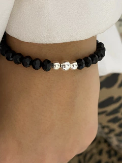 Pulsera cristal negro (Elastizada) en internet
